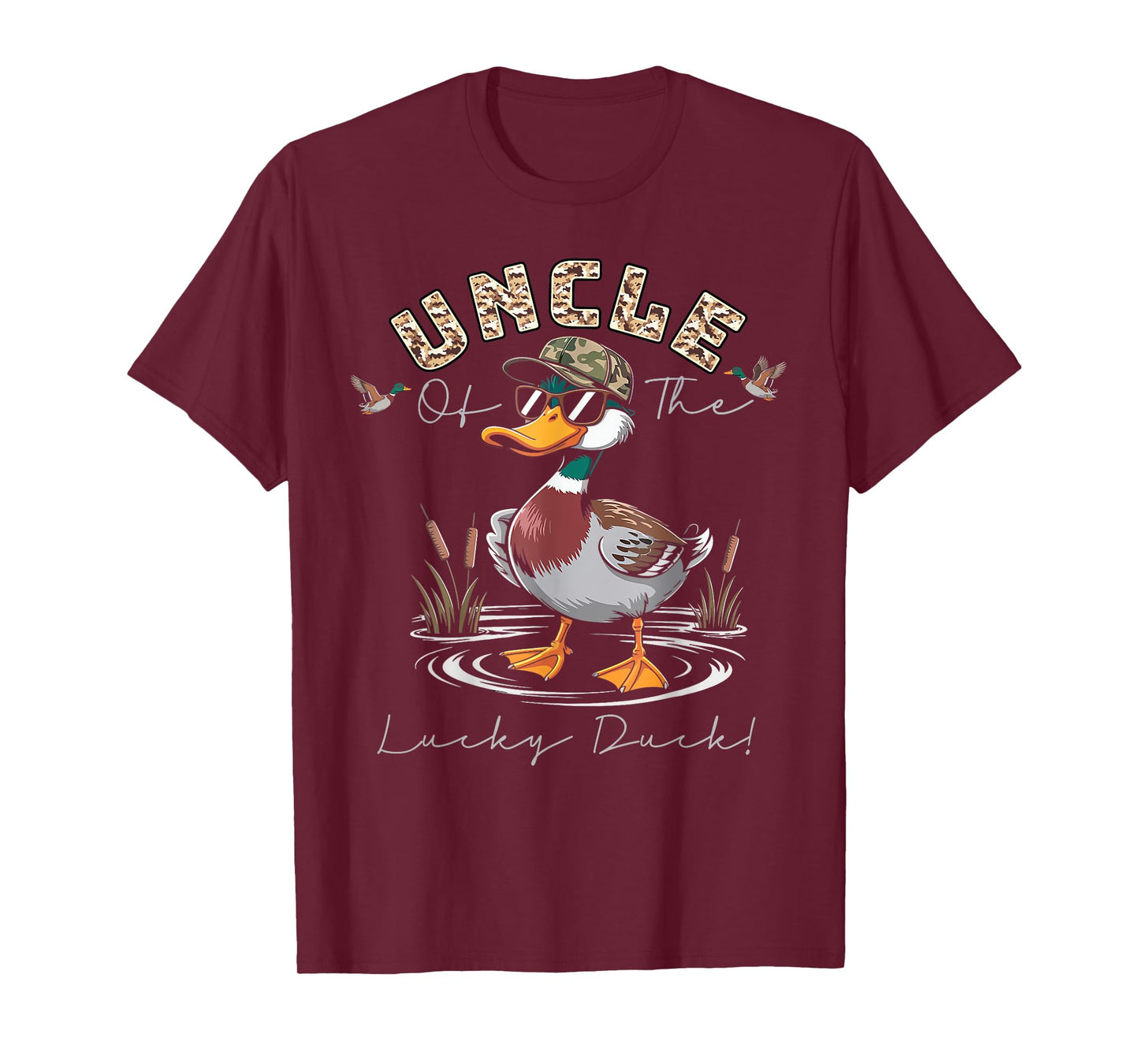 Uncle of The Lucky Duck 1st Birthday Family Mallard Duck T-Shirt