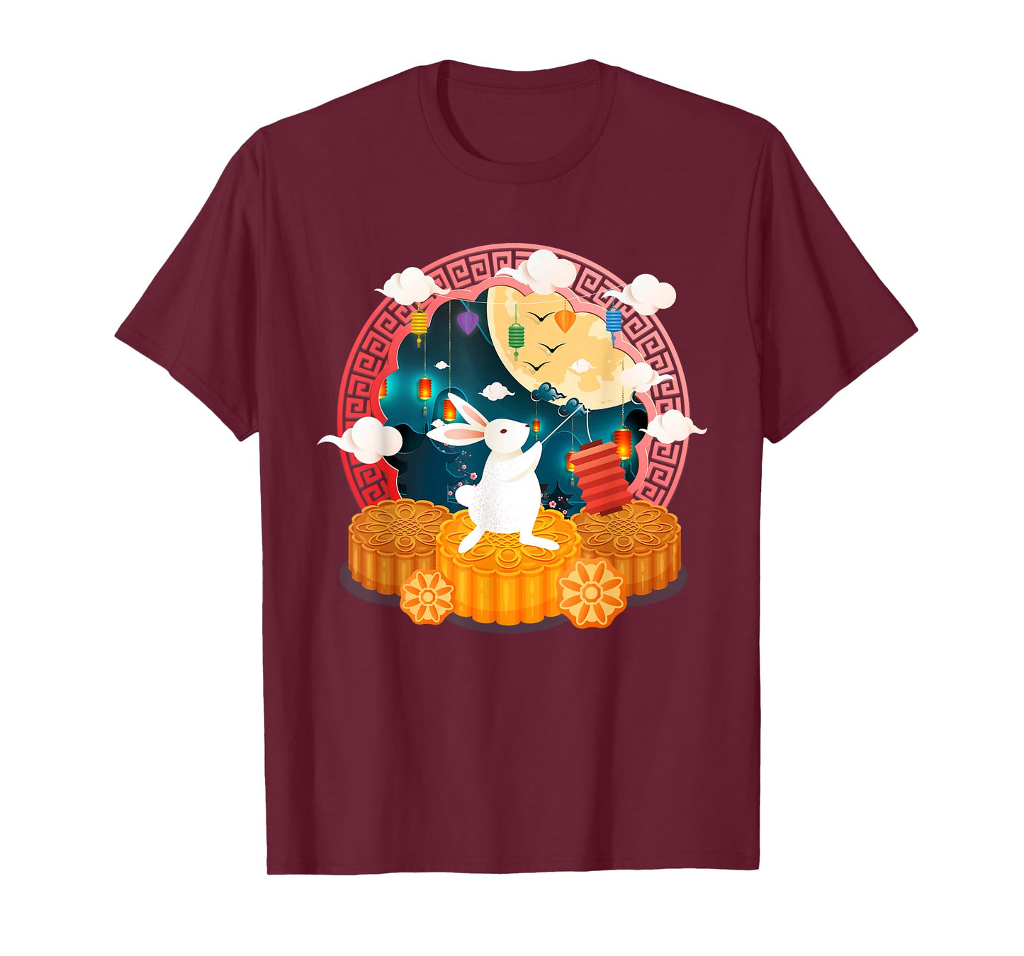 Mooncake Bunny Chinese Mid-Autumn Festival Party Children T-Shirt