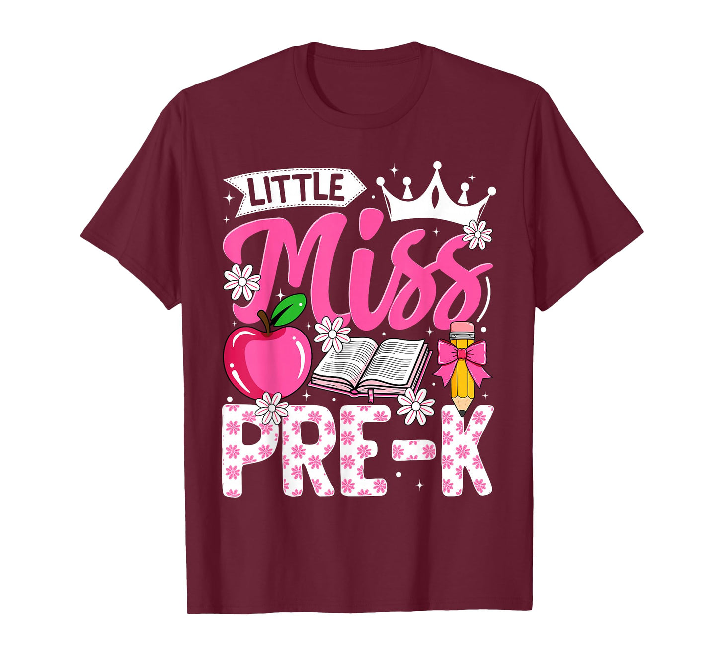 Cute Back To School Pre-K First Day Of School Pre-K Girls T-Shirt