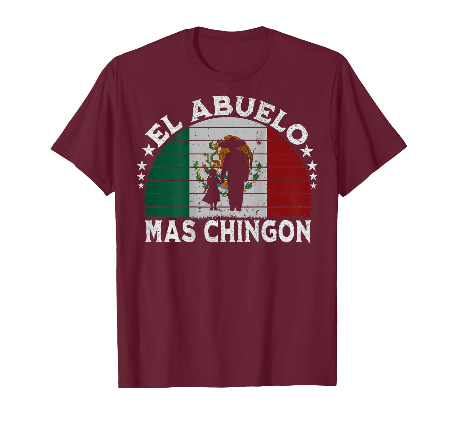 El Abuelo Mas Chingon Mexican Girl & Grandpa Cinco De Mayo T-Shirt