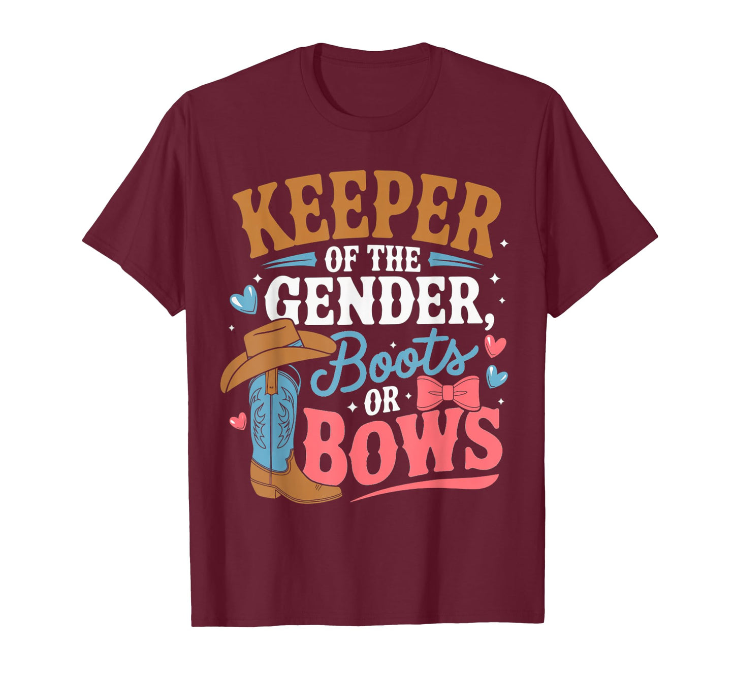 Western Gender Reveal Keeper of the Gender Baby Announcement T-Shirt