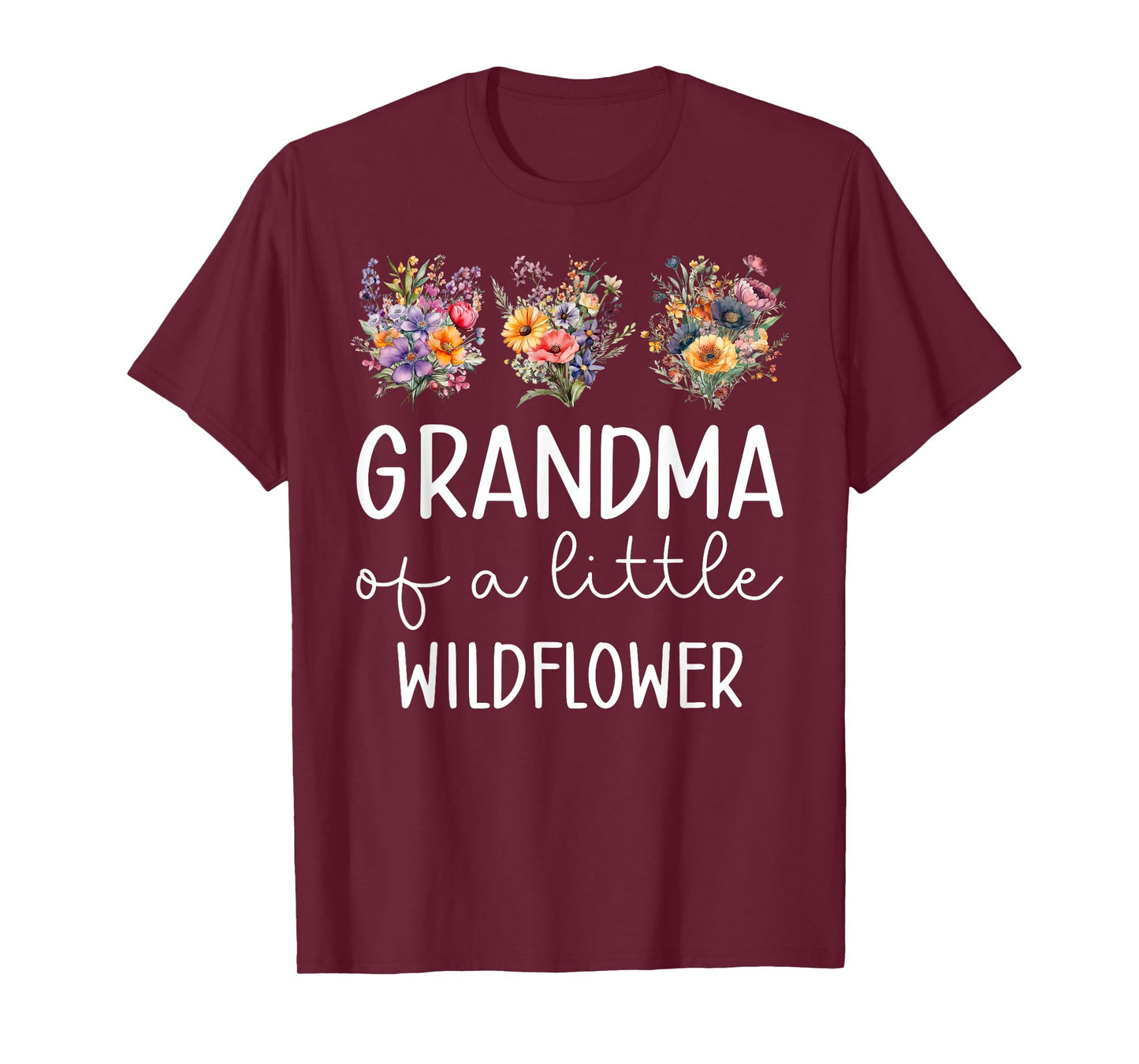 Grandma Of A Little Wildflower Birthday Family Matching T-Shirt