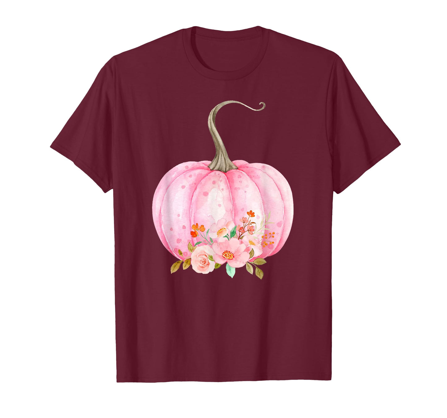 Pink Pumpkin Watercolor Pumpkin Sublimation Thanksgiving T-Shirt
