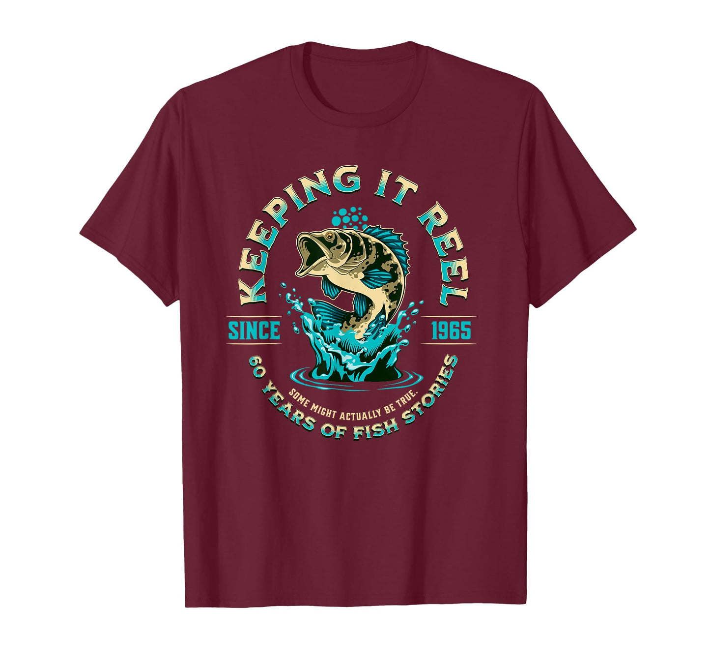 Funny 60th Birthday Fishing Keeping it Reel since 1965 T-Shirt