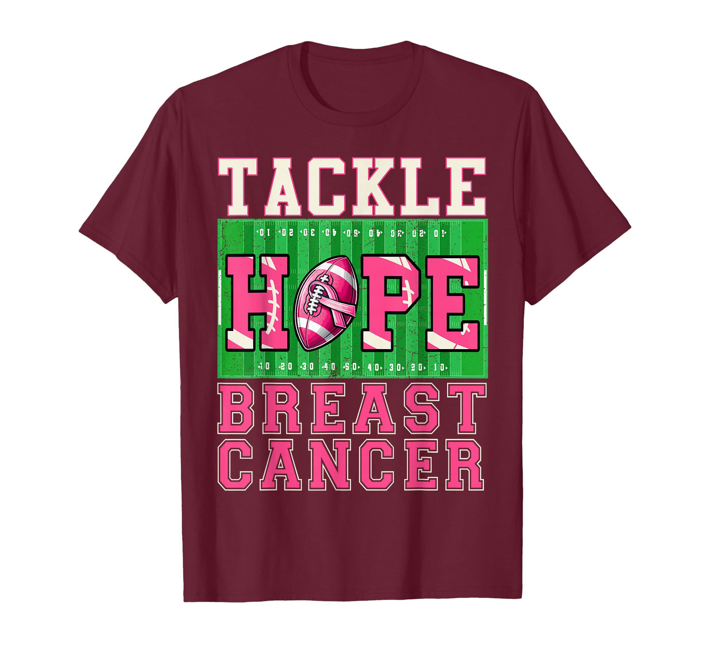 Tackle Breast Cancer Awareness Football Women Boys Kids T-Shirt
