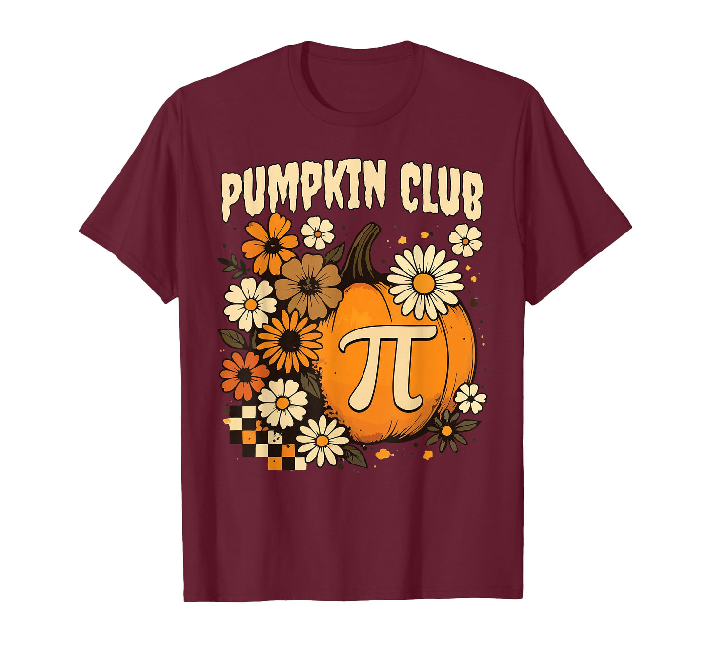 Funny Pumpkin Pi Club Halloween Math Costume Boy Girl Women T-Shirt