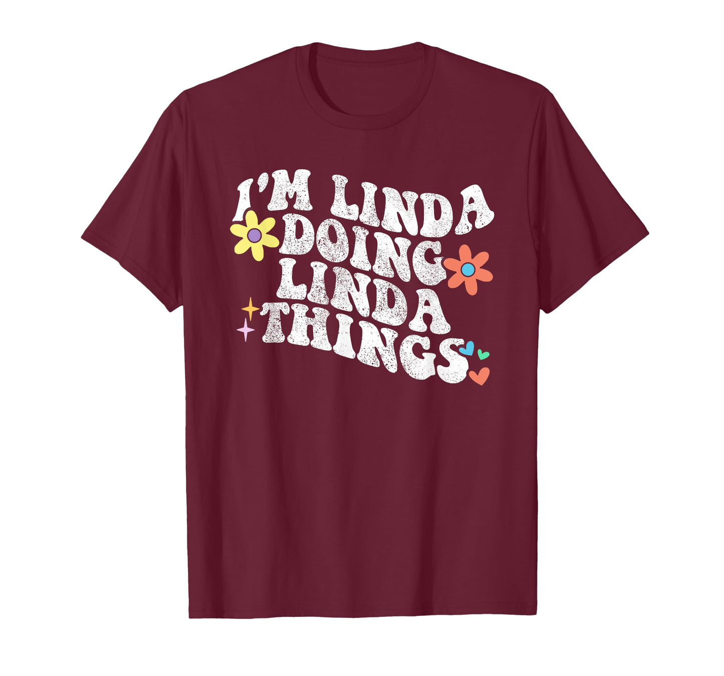 Retro Groovy Im LINDA Doing LINDA Things Funny Mother's Day T-Shirt