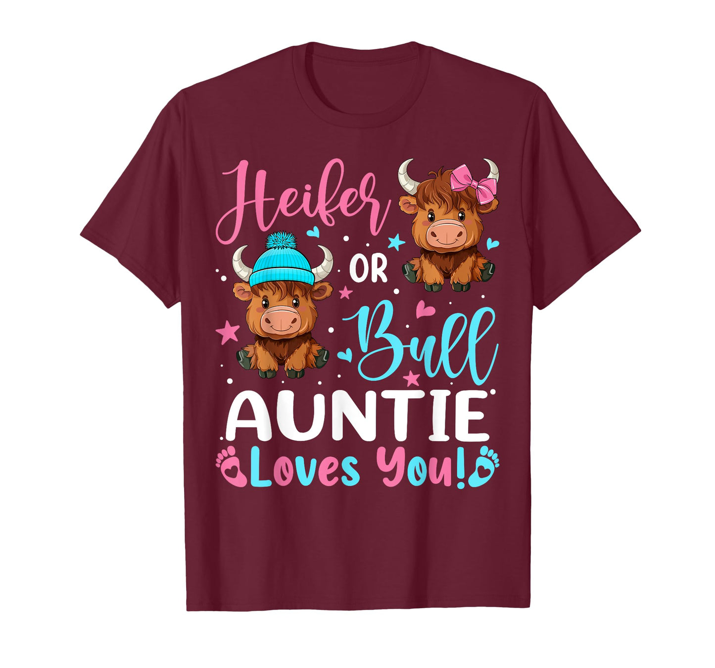 Bull or Heifer Auntie Loves You Highland Cow Lover T-Shirt