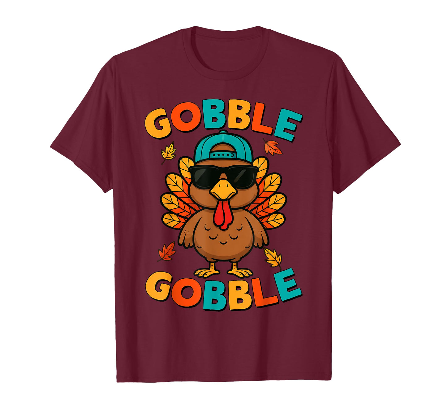 Cool Turkey Gobble Funny Thanksgiving Toddler Boys Kids T-Shirt