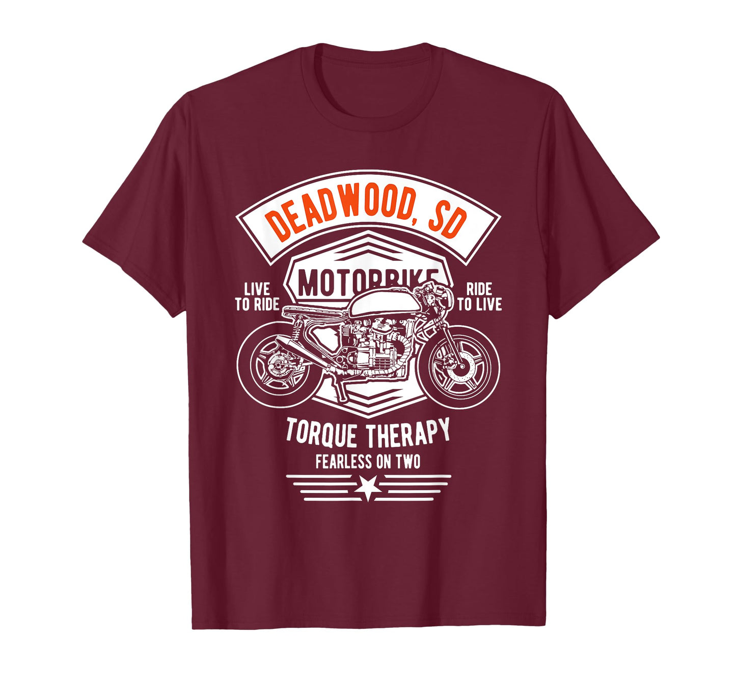 Deadwood South Dakota USA Motorcycle Design Souvenir T-Shirt