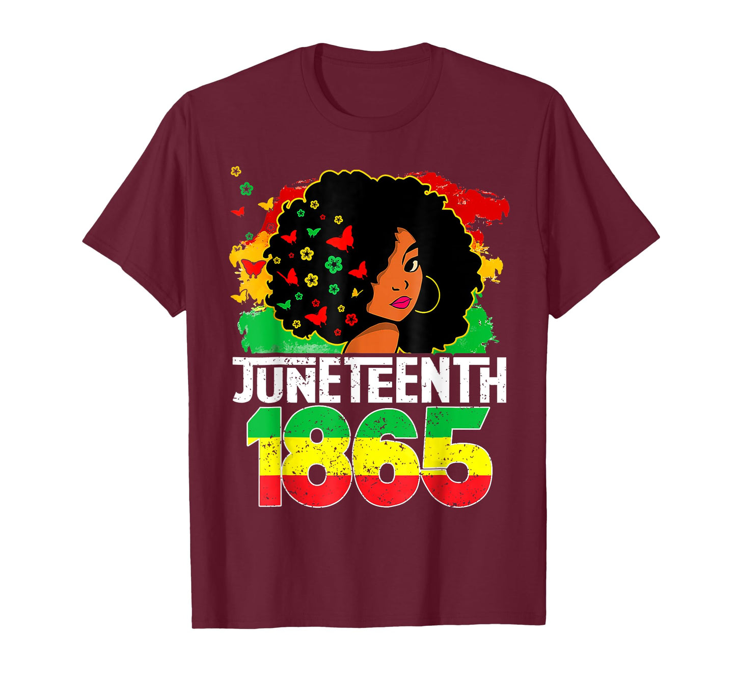 Juneteenth Is My Independence Day Black Women Freedom 1865 T-Shirt