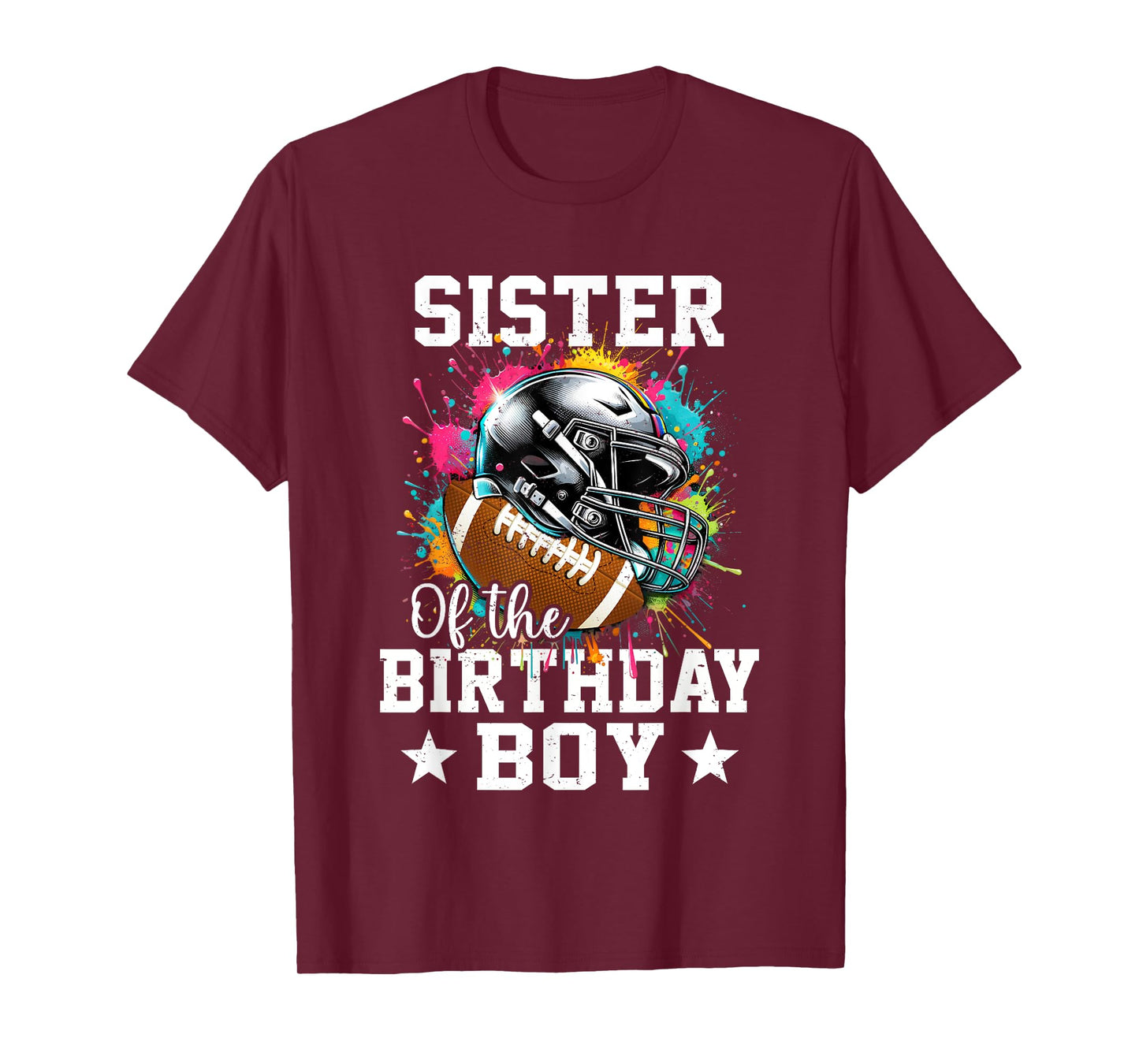 Sister Of The Birthday Boy Football Lover First Birthday T-Shirt