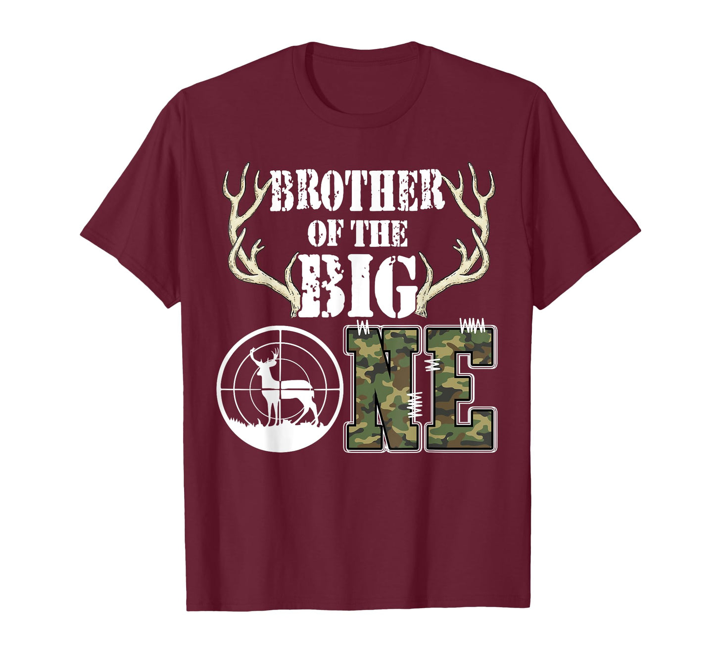 Brother of The Big One Birthday Boy Deer Hunter Camouflage T-Shirt