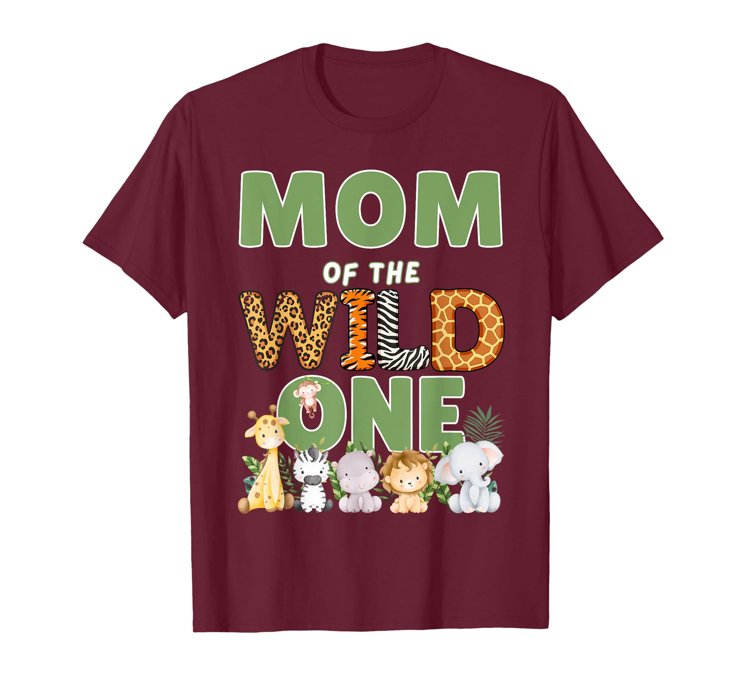 Mom Of The Wild One 1st Birthday Safari Family Matching T-Shirt