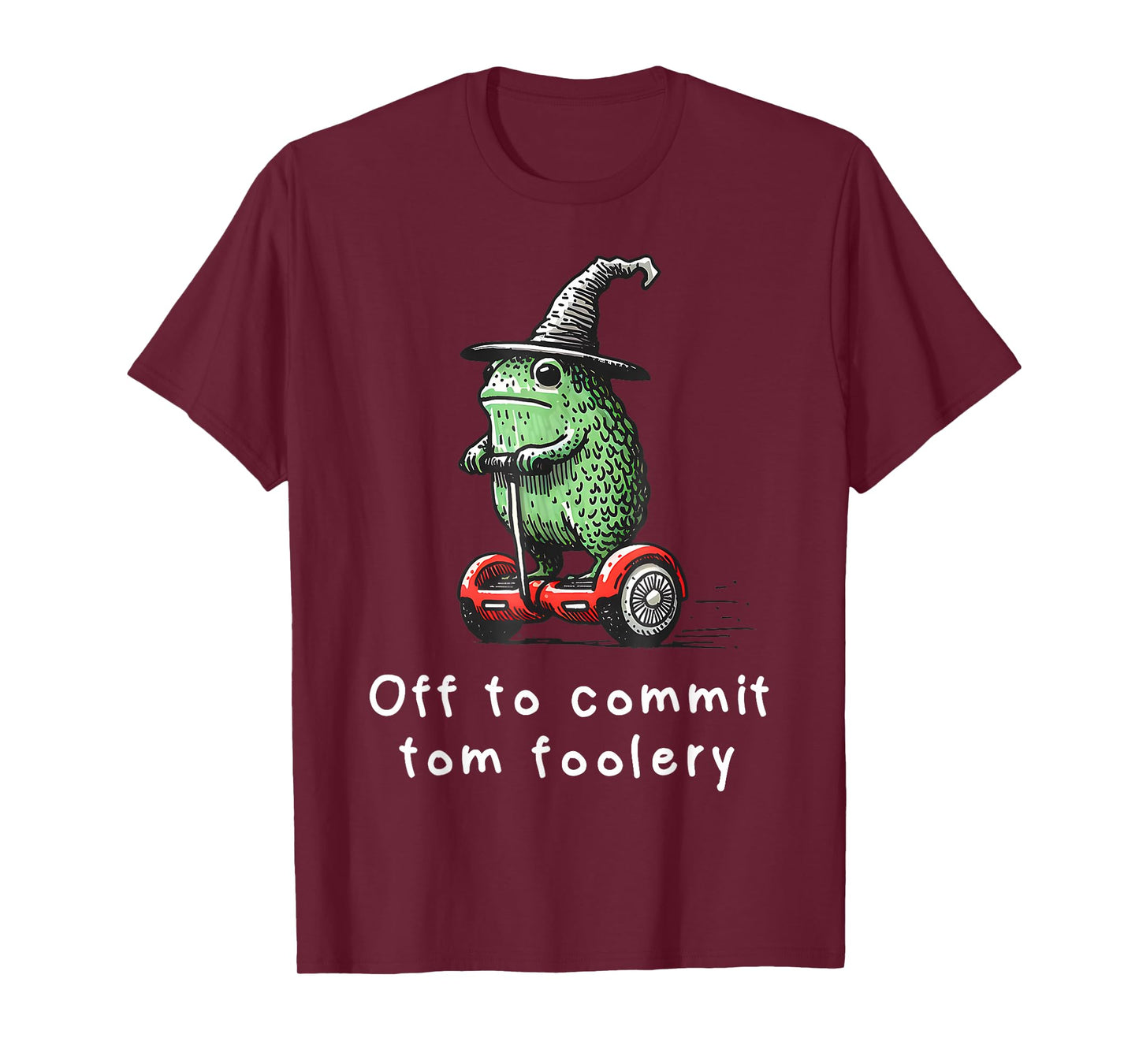 Whimsical Frog Wizard Off to Commit Tom Foolery Frog Meme T-Shirt