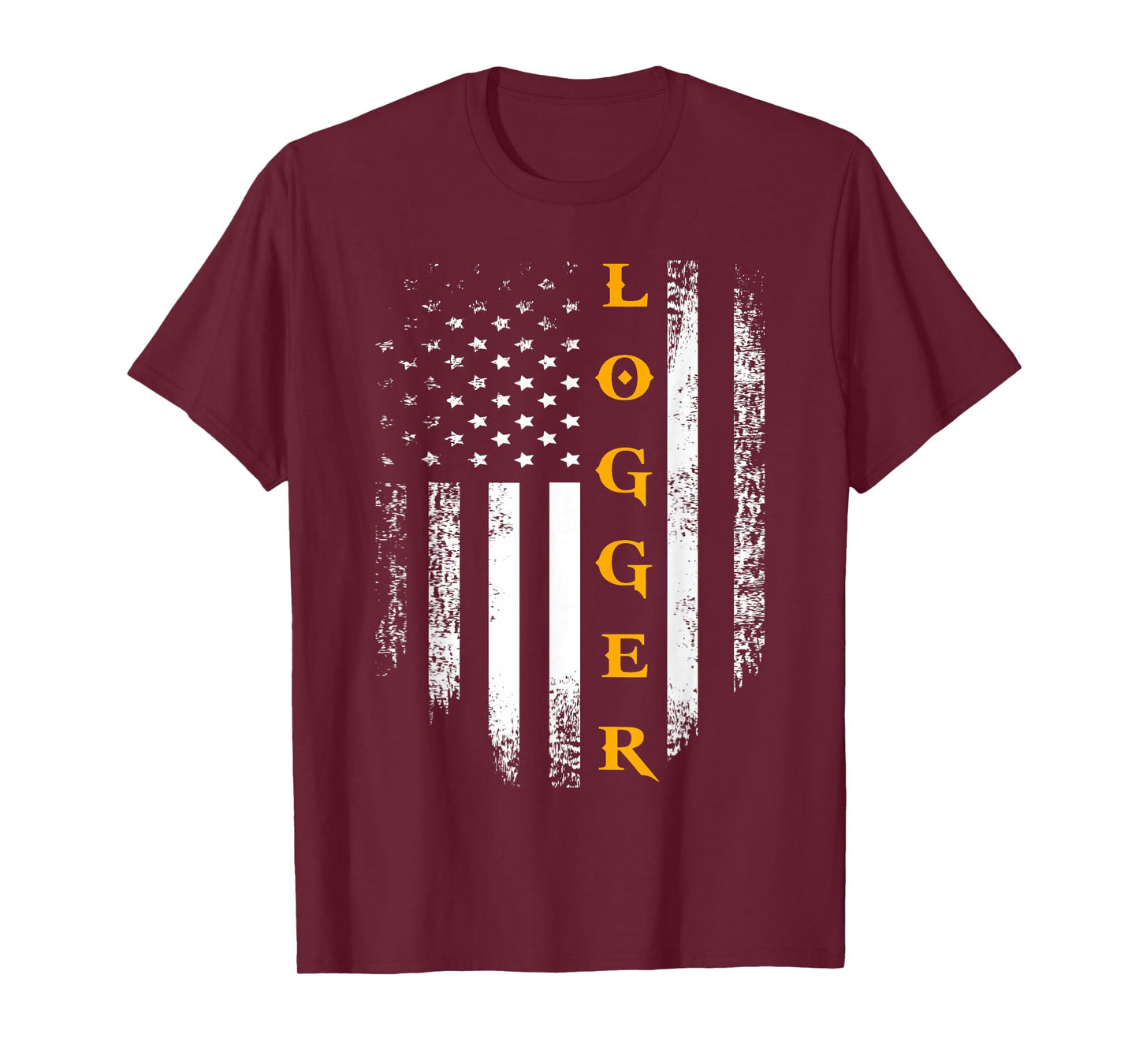 Vintage Logger With American Flag Logging/Carpenter Gift T-Shirt