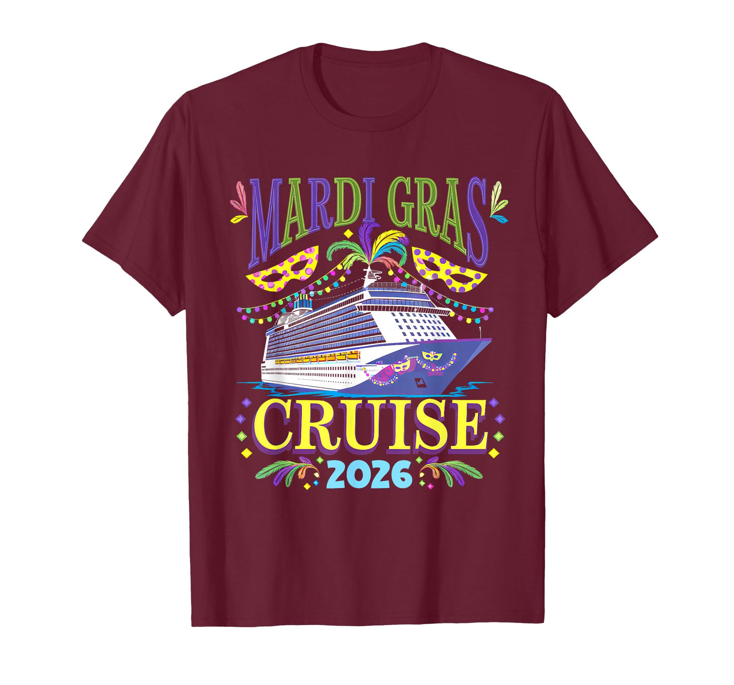 Mardi Gras Cruise 2026 Ship Family Matching Trip New Orleans T-Shirt