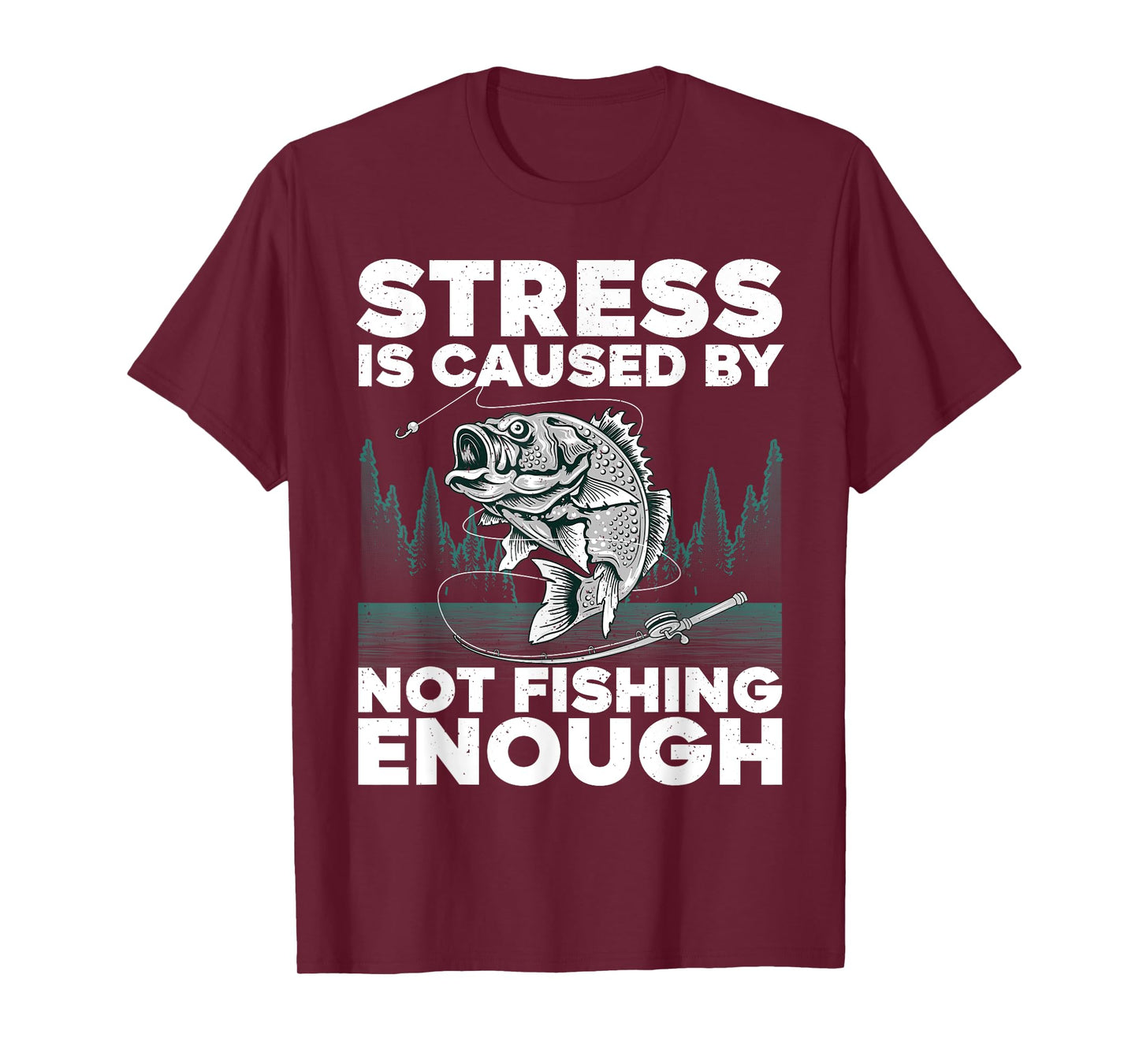 Funny Fishing Design For Men Women Bass Fly Fishing Lovers T-Shirt