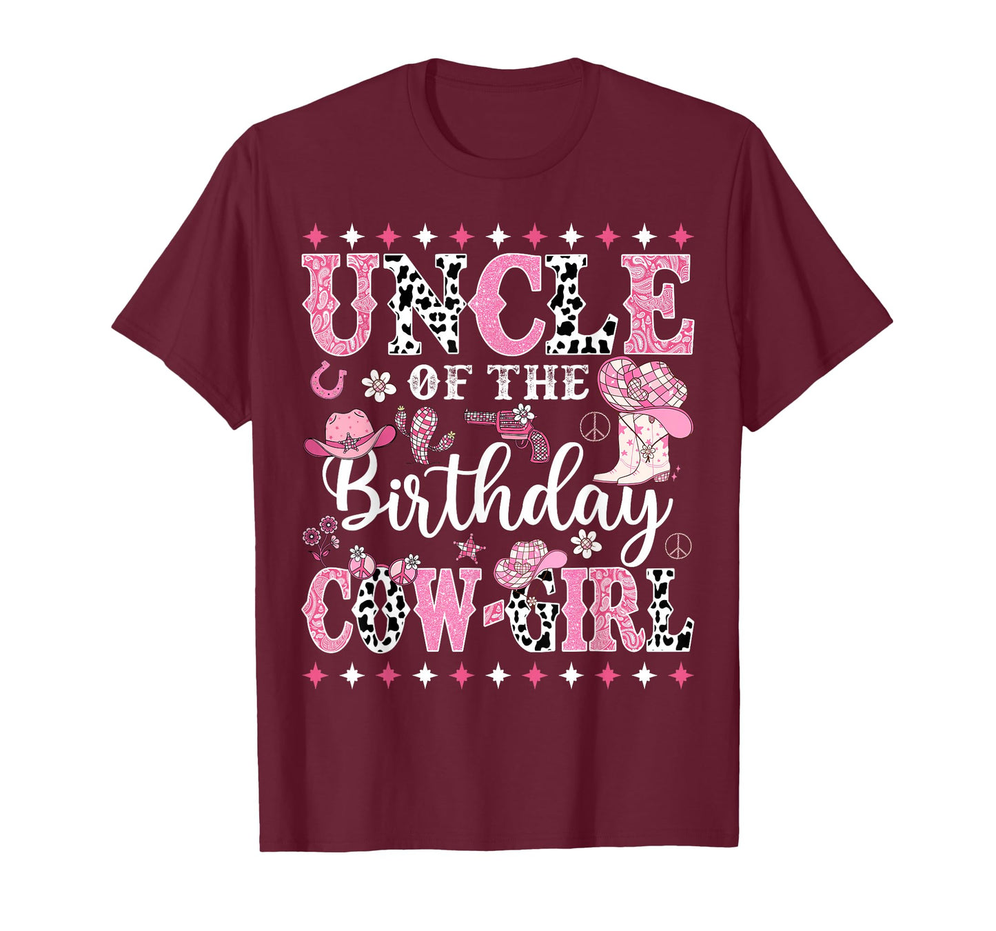 Uncle Of The Birthday CowGirl Rodeo CowGirl Birthday T-Shirt