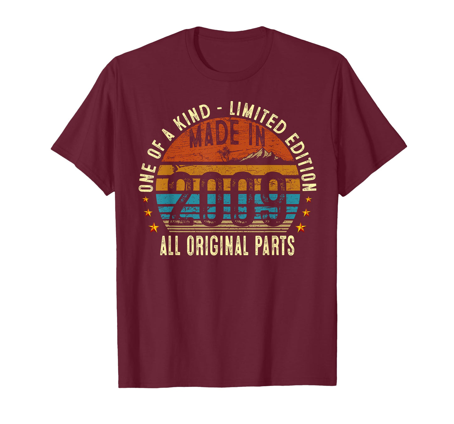 16th Birthday Gifts Men Boy Girl Vintage 2009 Original Parts T-Shirt