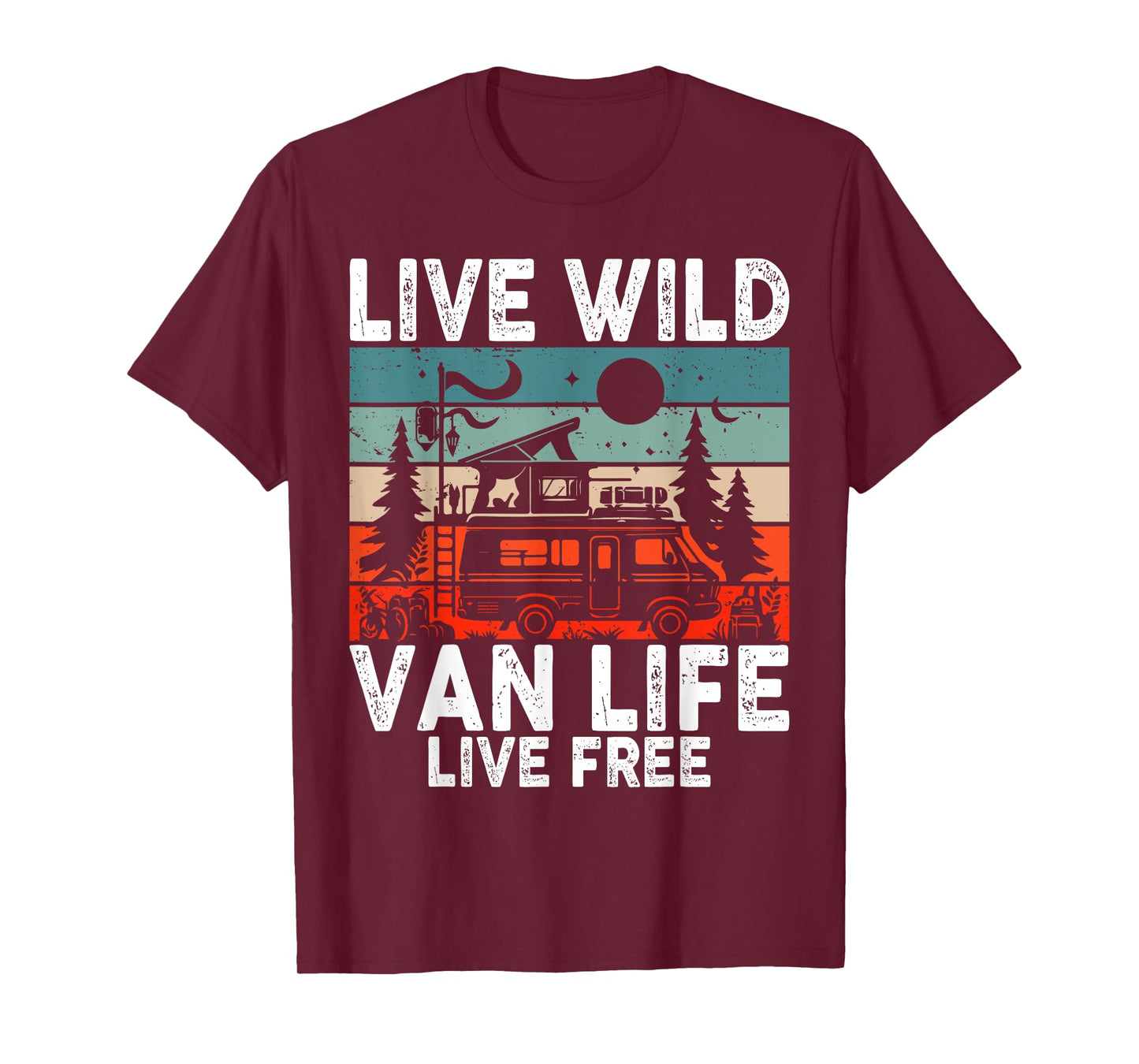 Retro Vintage Van Life Dwellers Vanlife Nomads T-Shirt