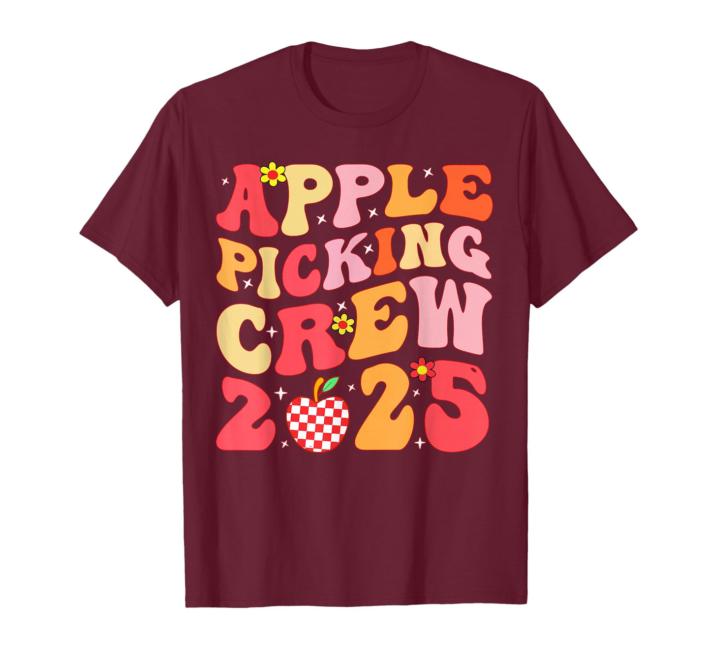 Apple Picking Crew 2025 Cute Matching Family Fall Orchard T-Shirt