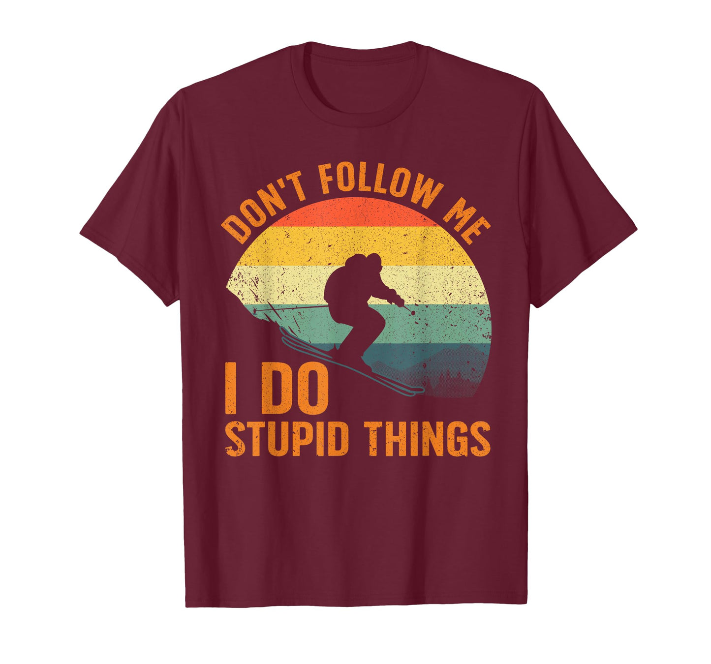 Cool Skiing Design For Men Women Snow Skier Ski Lover Skiing T-Shirt