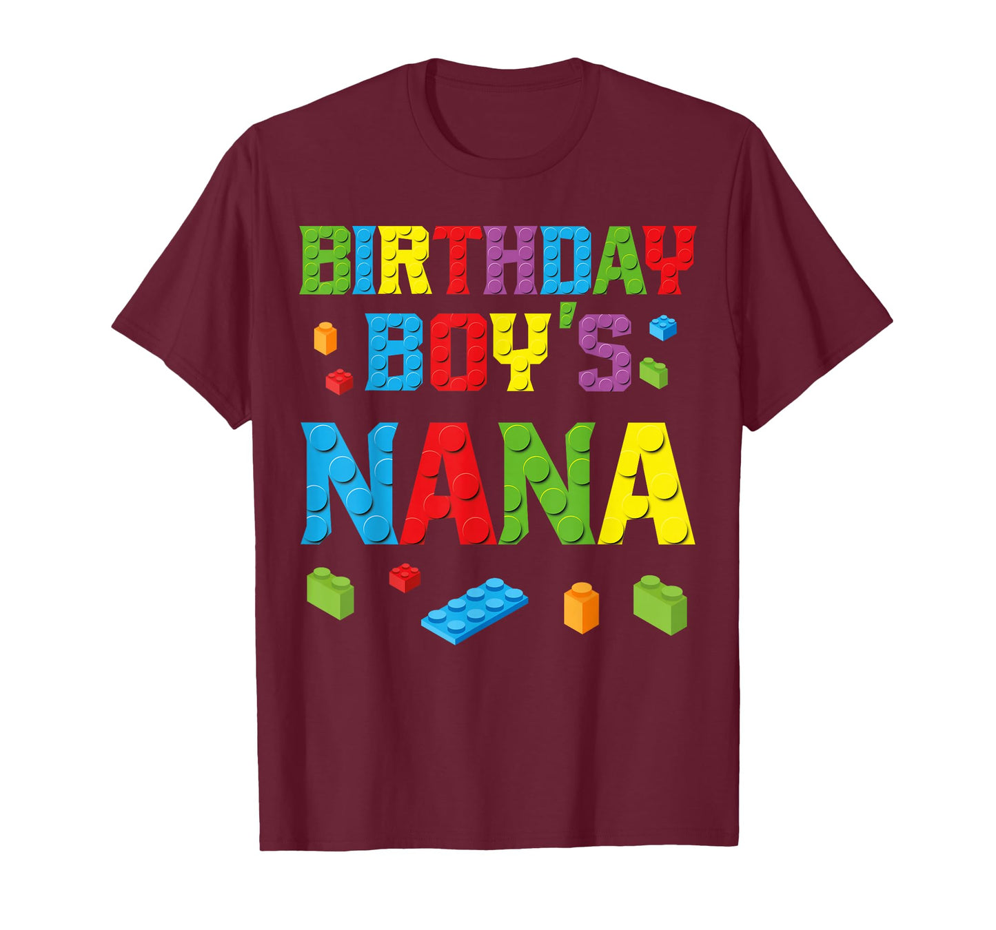 Master Builder Birthday Boy's Nana Building Bricks Blocks T-Shirt