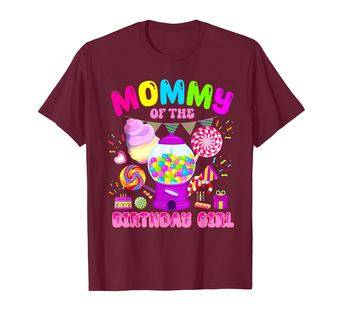 Mommy Of The Birthday Girl Mom Candy Crew Candy Land Kids T-Shirt