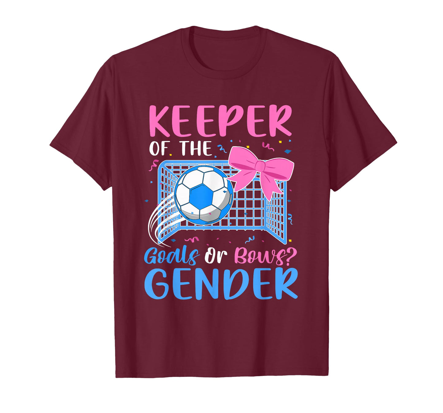 Keeper Of The Gender Goals or Bows Gender Reveal Party T-Shirt