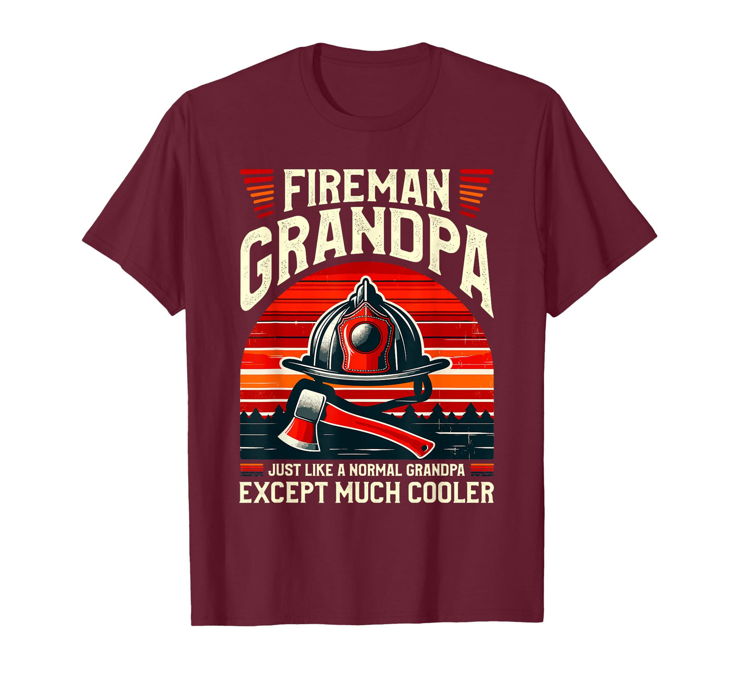 Fireman Grandpa Firefighter Firefighting Grandfather T-Shirt