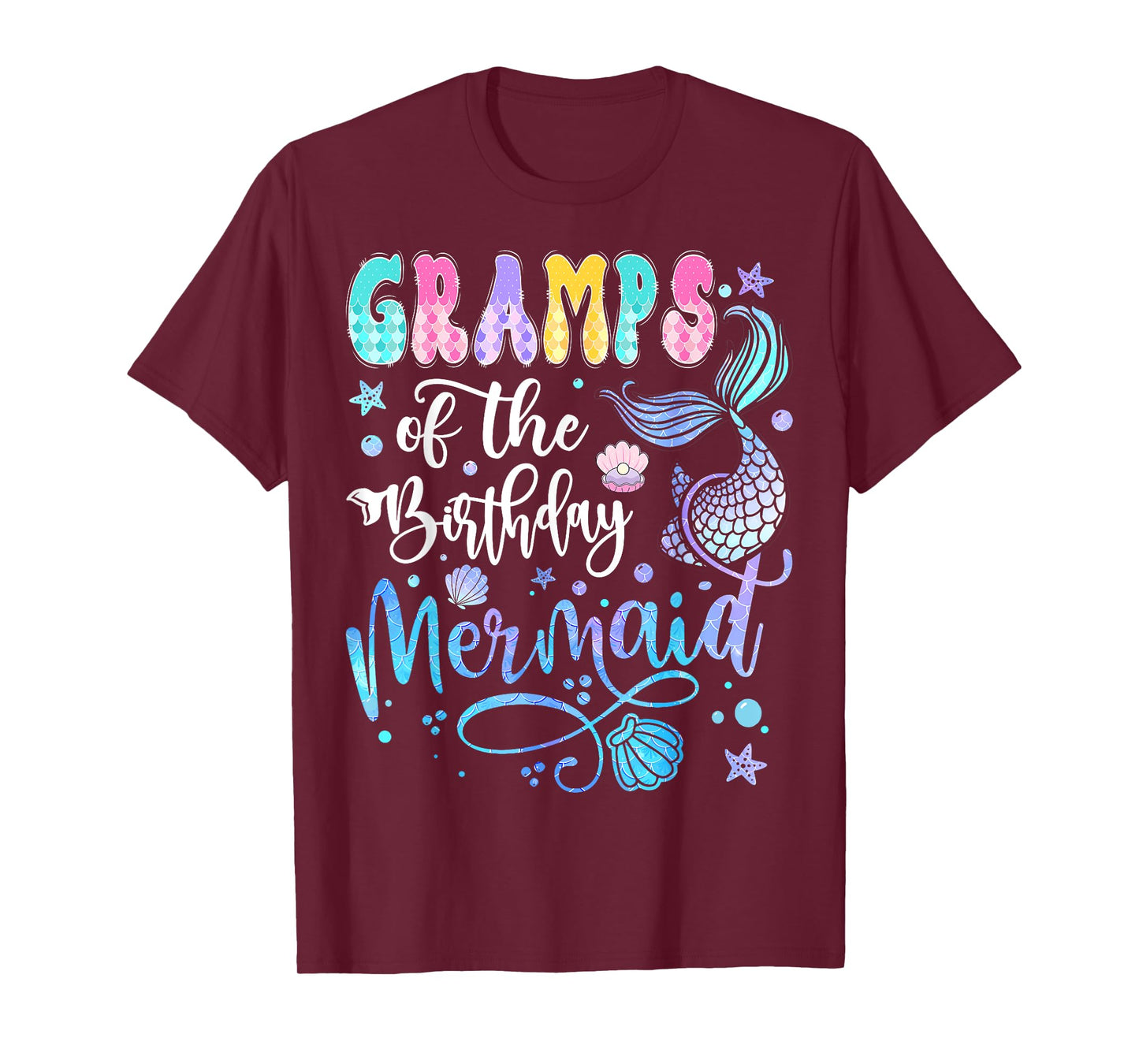 Gramps Of The Birthday Mermaid Bday Girl Party T-Shirt