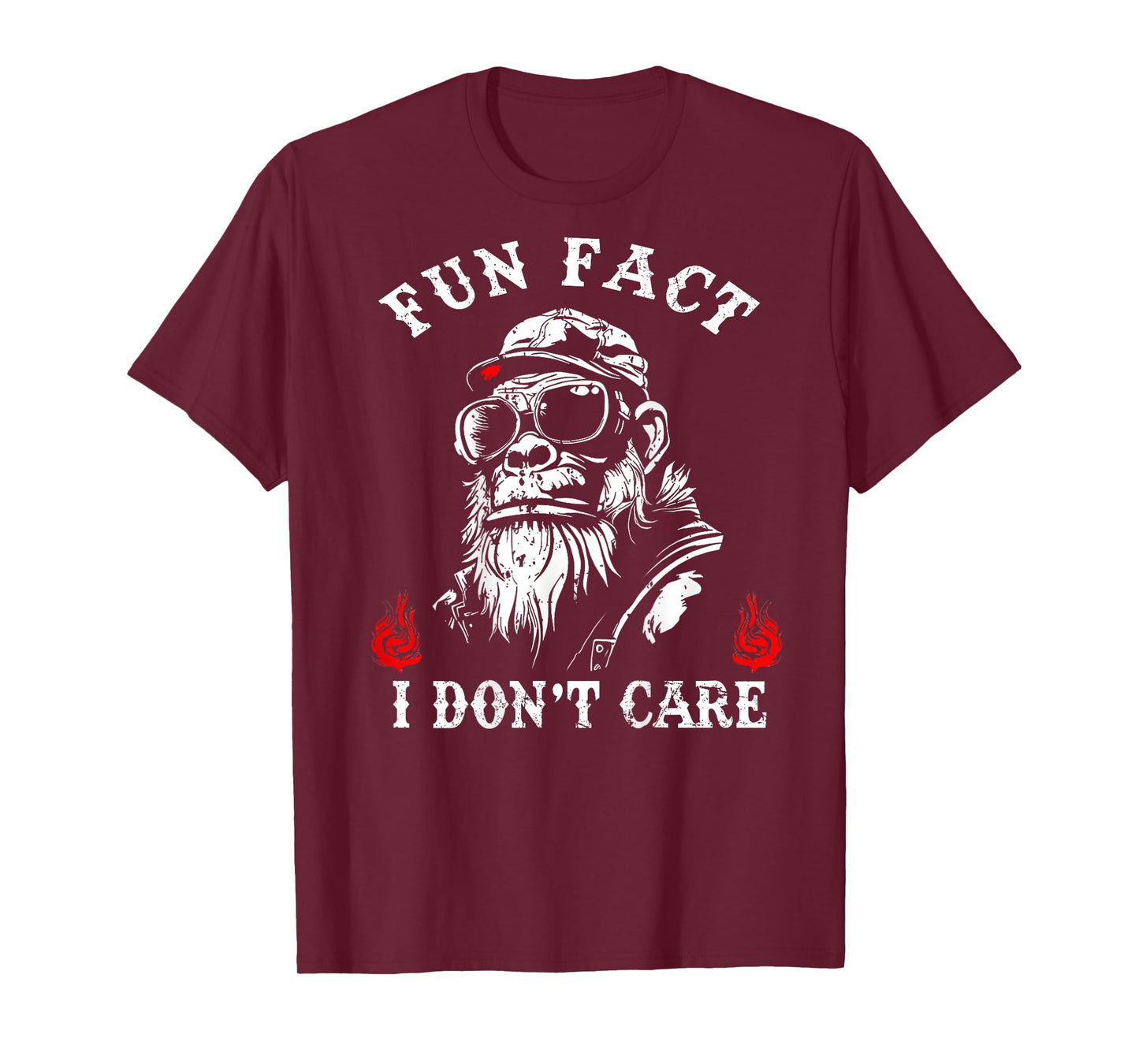 Fun Fact I Don't Care Cool Grandpa Swag Gorillas (ON BACK) T-Shirt