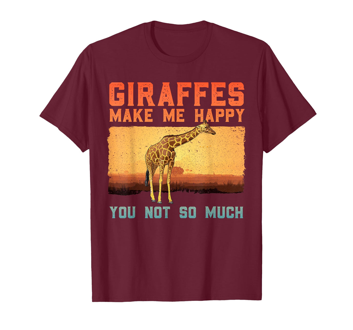 Cute Giraffe Design For Men Women Adult Safari Giraffe Lover T-Shirt