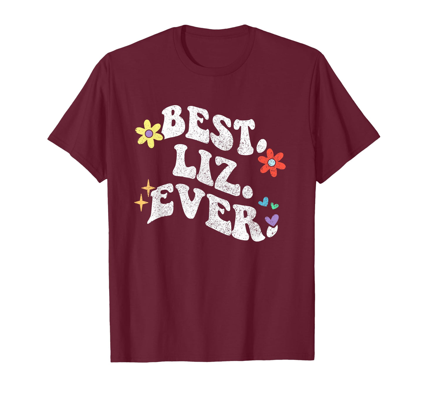 Retro Groovy Best LIZ Ever First Name Mother's Day Girl T-Shirt