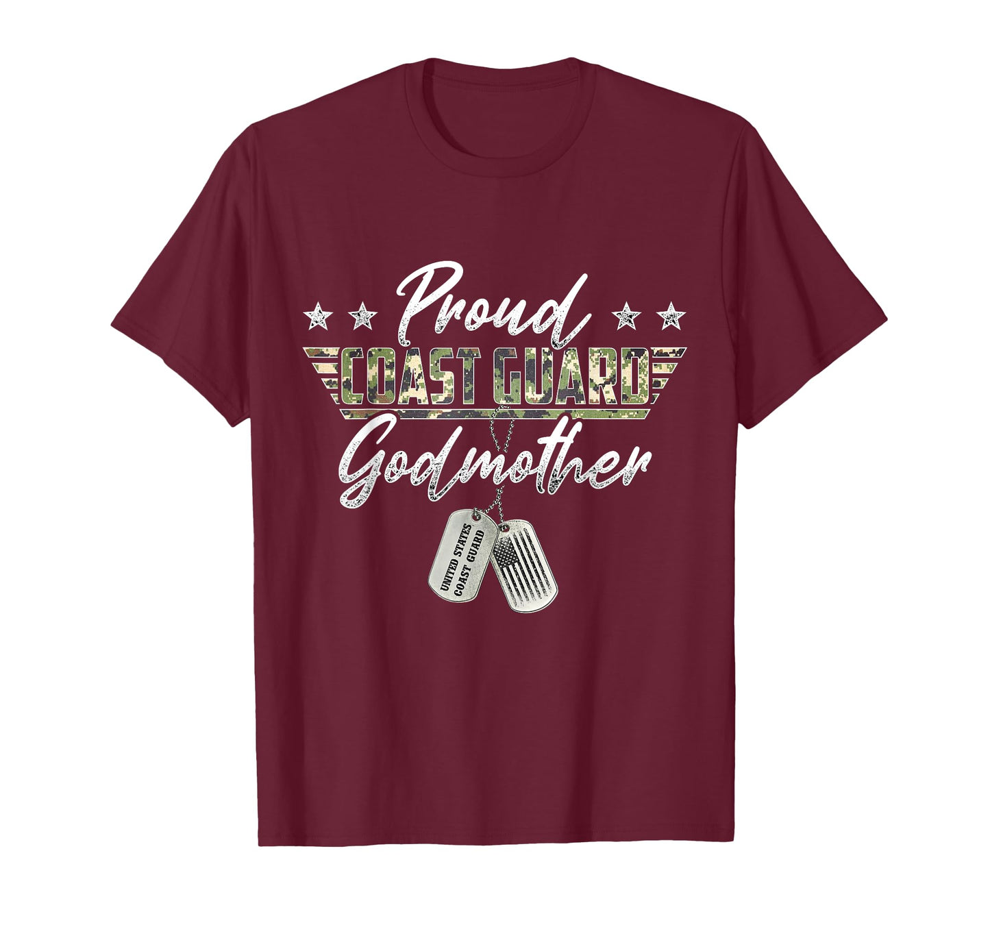 Proud Coast Guard Godmother American Military Gifts T-Shirt