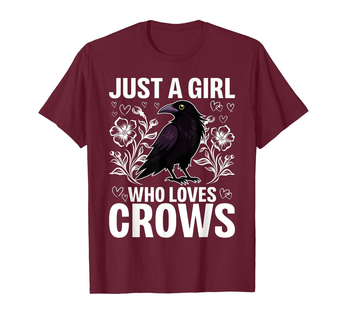 Just A Girl Who Loves Crows for Women Crow and Raven Lovers T-Shirt