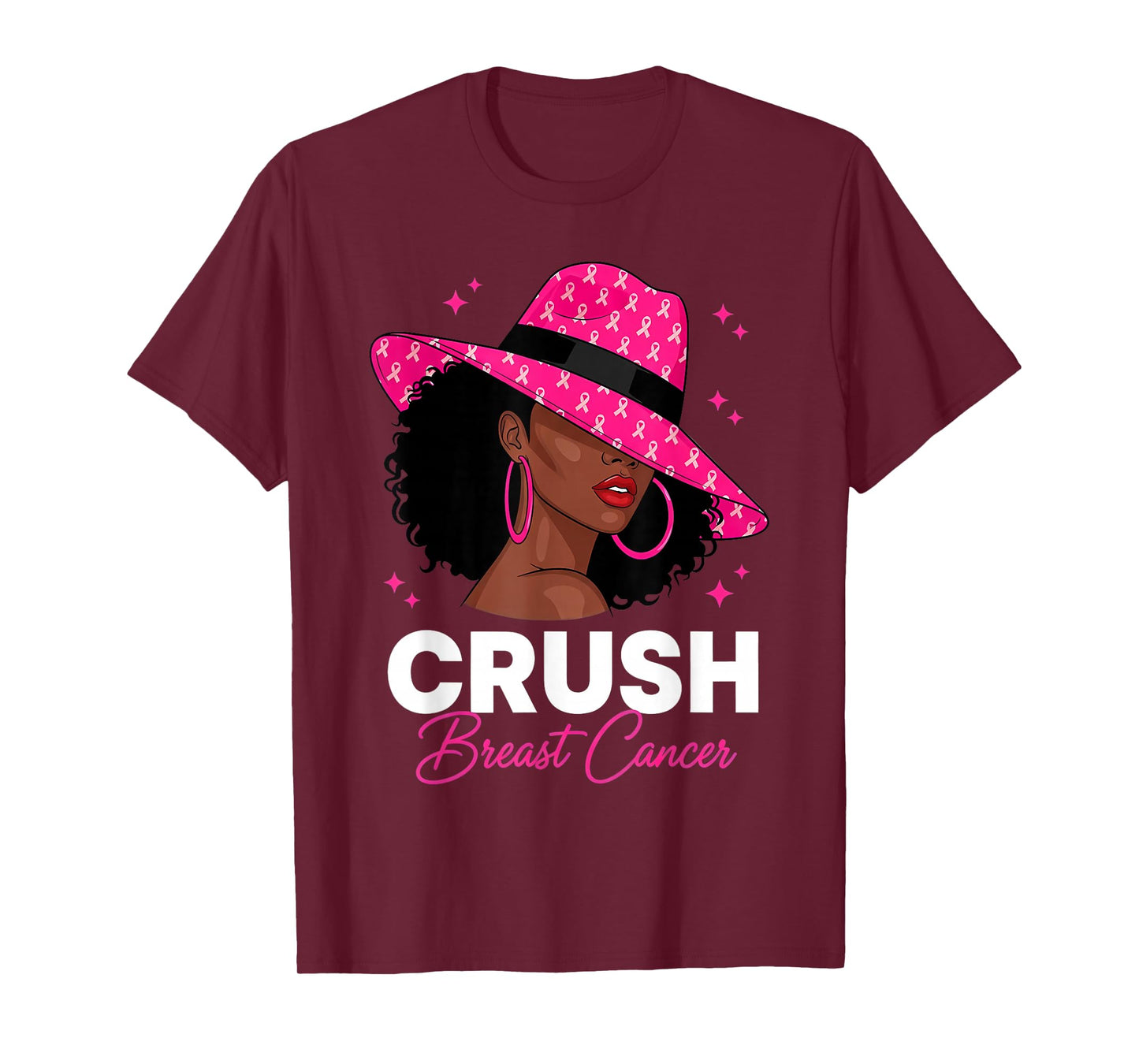 Breast Cancer Awareness African American Afro Women T-Shirt