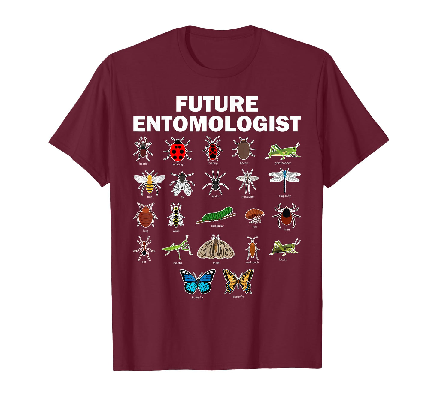 Funny Entomology Insect Bug Lover Men Women Boys Girls Kids T-Shirt