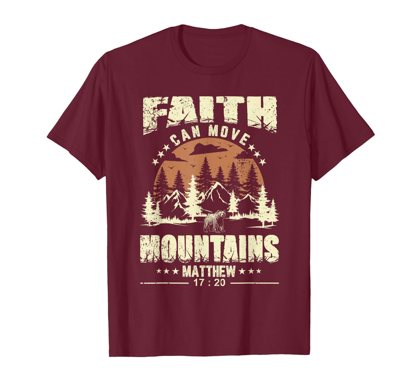 Faith Can Move Mountains Shirt Men Women Kids Christian T-Shirt