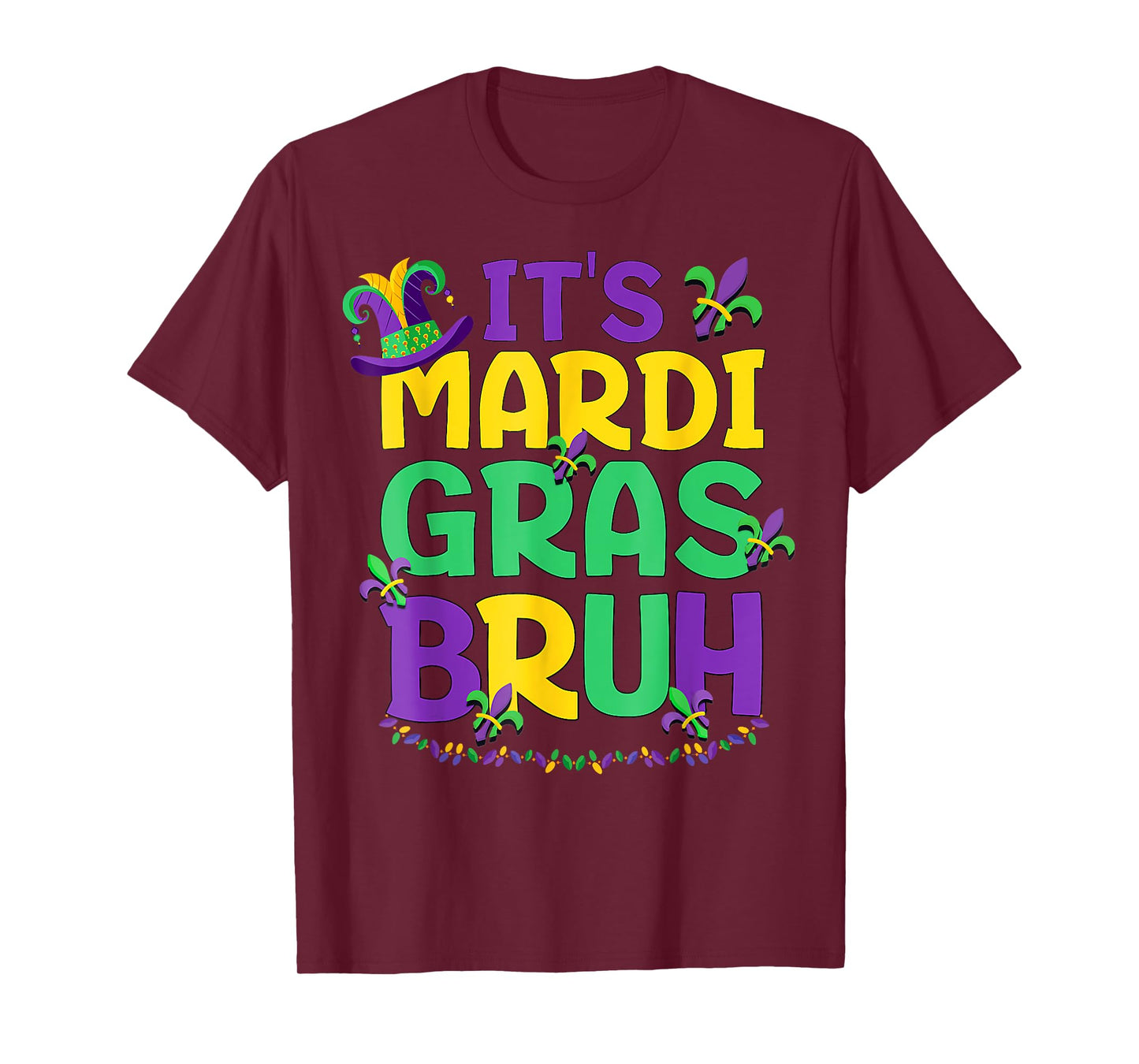 Bruh Mardi Gras Teens Boys Kids Mardi Gras T-Shirt