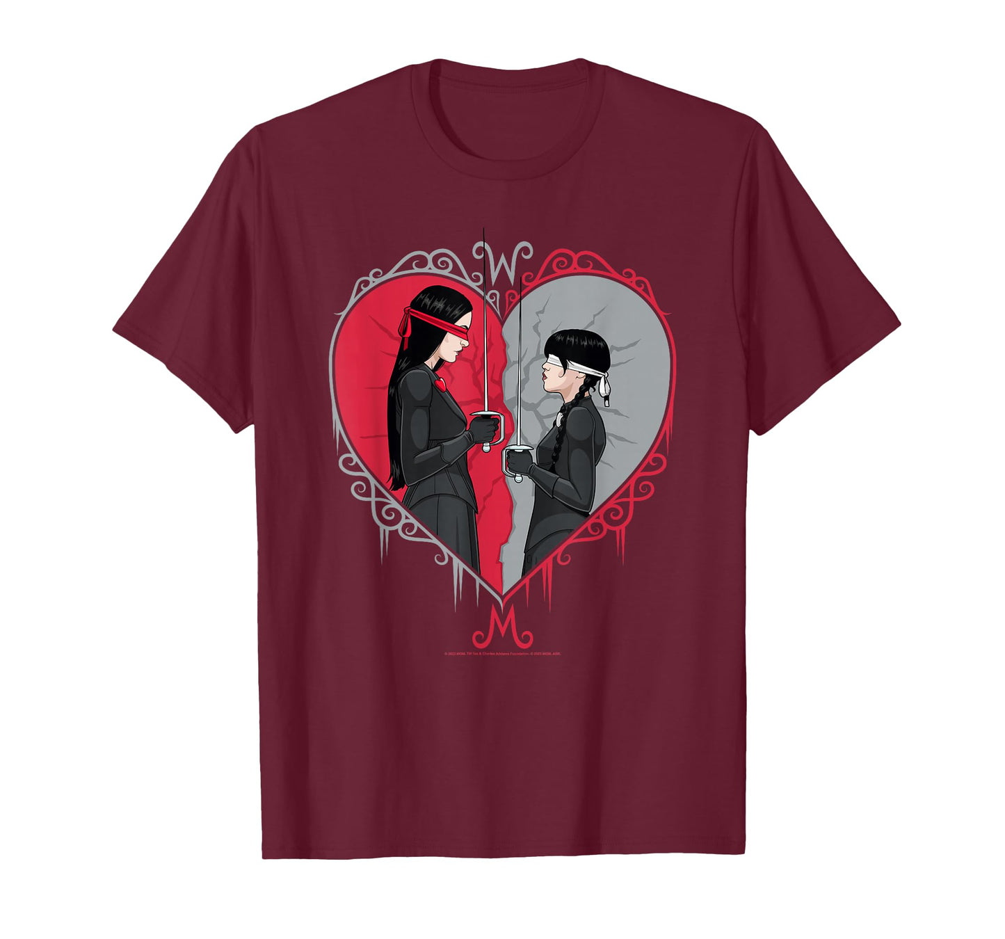 Wednesday Season 2 Morticia VS Wednesday Fencing Match T-Shirt