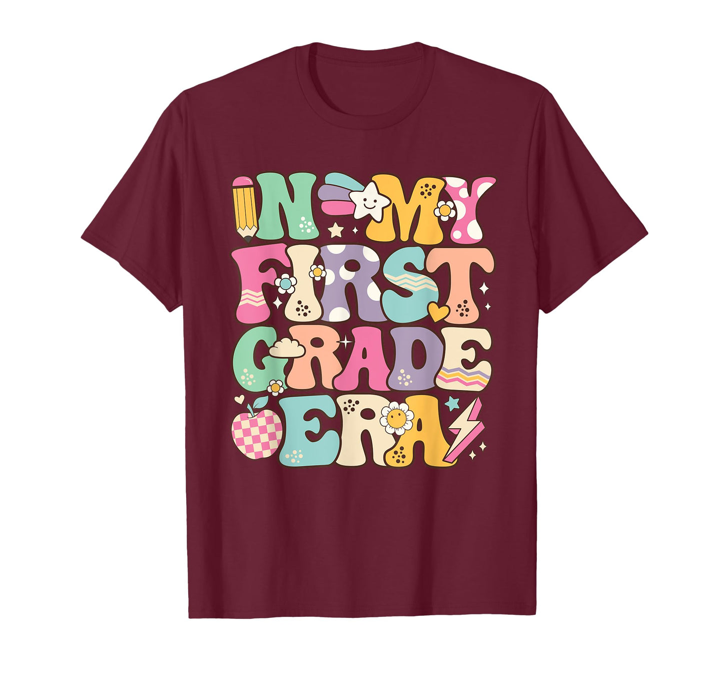 In My First Grade Era Girl Back To School 1st Grade Teacher T-Shirt