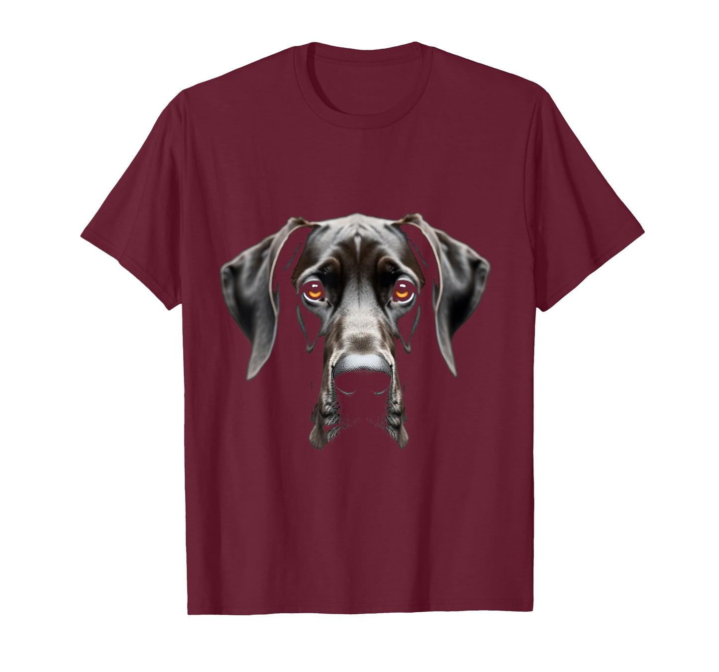 Black Great Dane Dog Great Dane Face T-Shirt