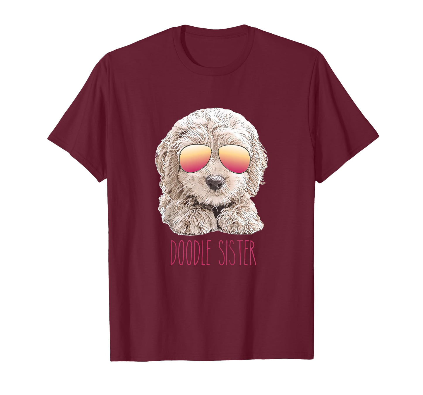Kids Girls Doodle Sister, Valentine's Day Gift for Girl, Cute Dog T-Shirt