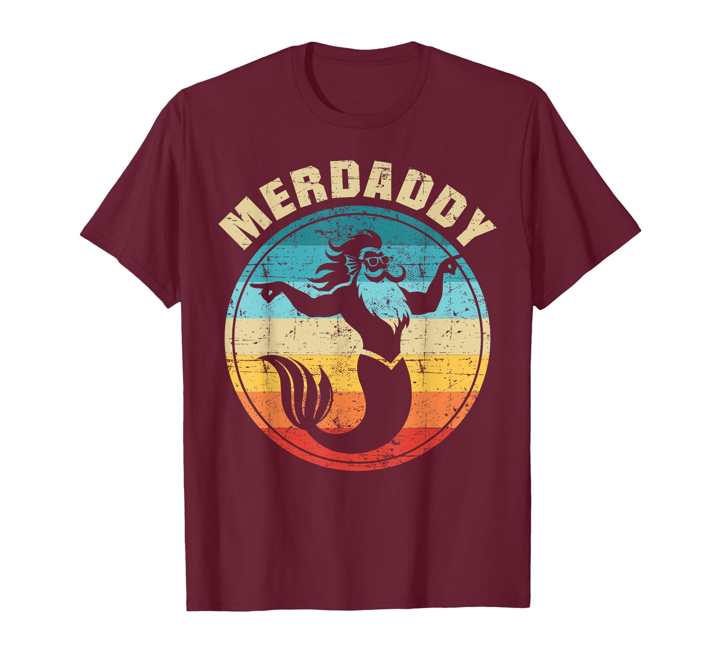 Merdaddy Mermaid Dad Funny Father's Day Tee Daddy of a Girl T-Shirt
