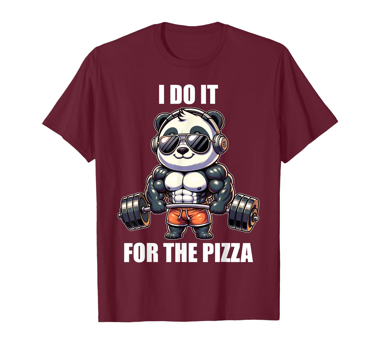 Panda Funny Gym Weightlifting Bodybuilder Fitness Workout T-Shirt
