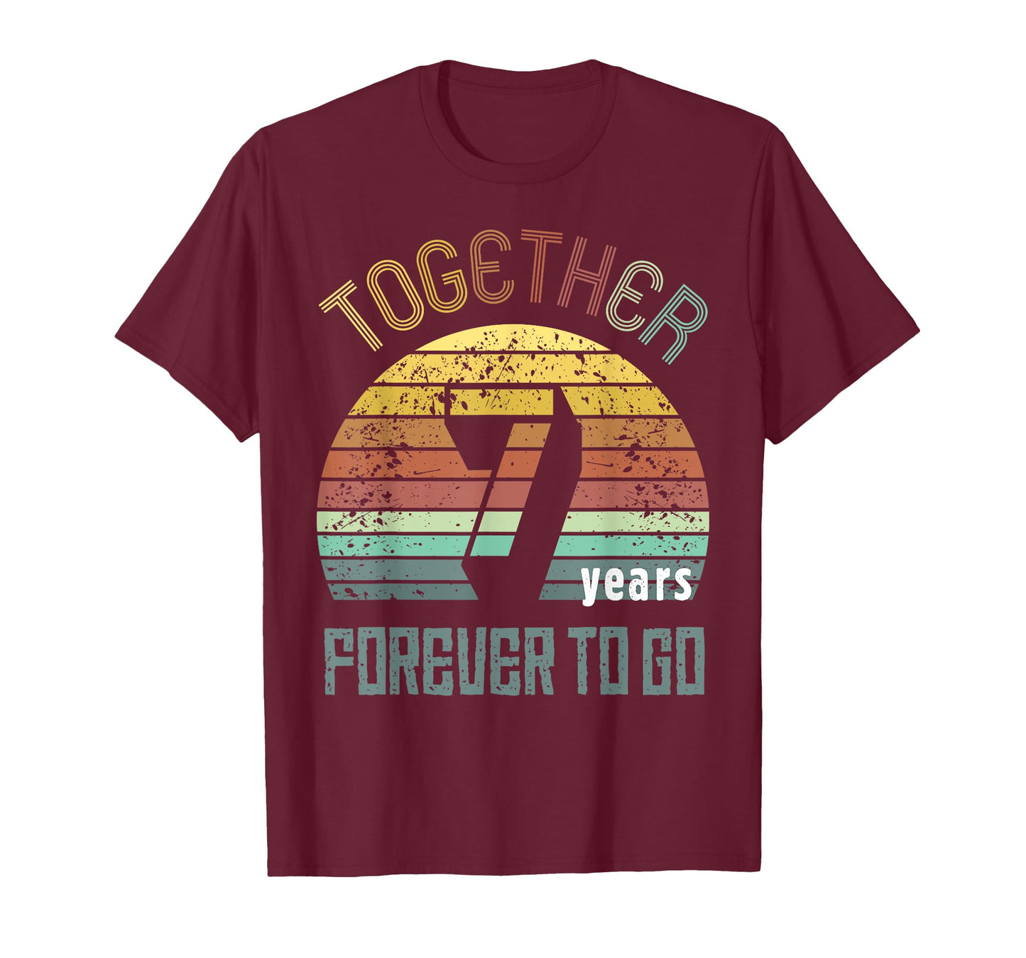 7th Years Wedding Anniversary Gifts For Couples Matching T-Shirt