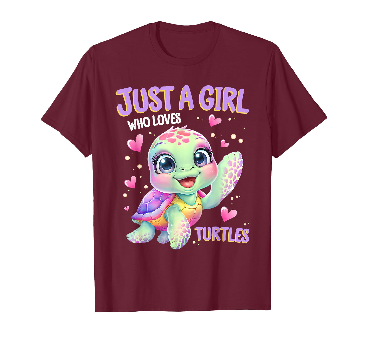 Sea Reptile Turtle Lovers Just A Girl Who Loves Turtles Kids T-Shirt