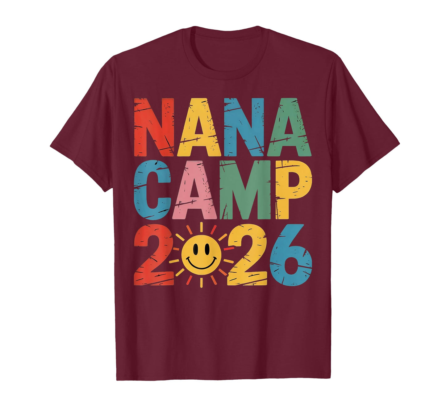 Nana Camp 2026 Family Vacation Summer Camping Crew Kids T-Shirt